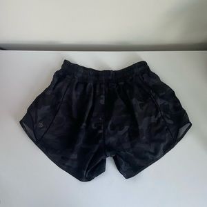 Lululemon black camo athletic shorts